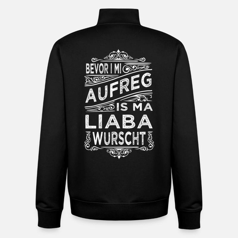 BEVOR I MI AUFREG... - Unisex Organic Zip Sweatshirt von Stanley/Stella - Schwarz