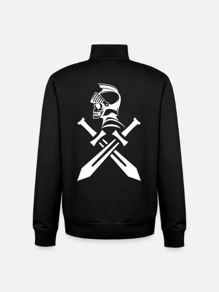 White Ghost Knight - Unisex Organic Zip Sweatshirt by Stanley/Stella - black