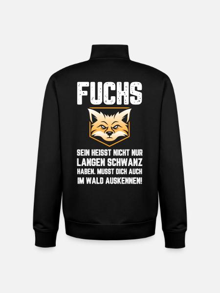 Fox Funny funny saying - Unisex Organic Zip Sweatshirt by Stanley/Stella - black