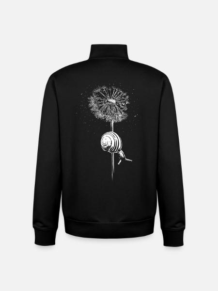 Dandelion Dandelion Snail - Unisex Organic Zip Sweatshirt by Stanley/Stella - black