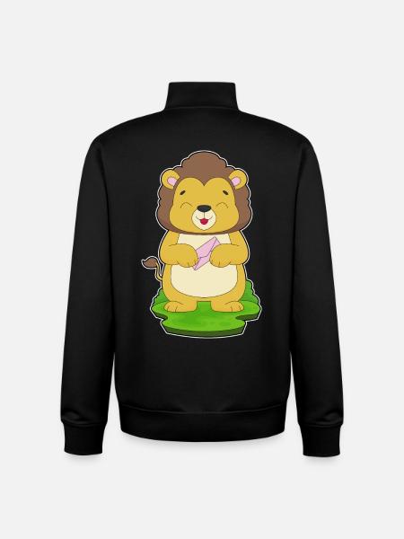 Lion Letter - Unisex Organic Zip Sweatshirt by Stanley/Stella - black