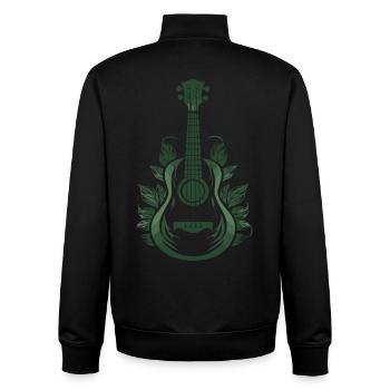 Ukulele Cartoon Look - Unisex Organic Zip Sweatshirt by Stanley/Stella - black - Back - AI Model Male 185 light (185cm)