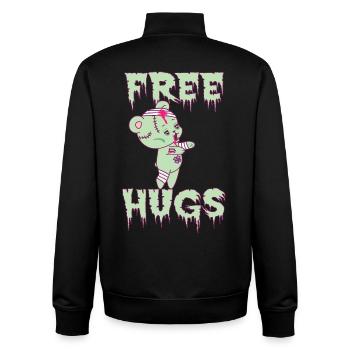 Lustiger Halloween Zombie Bär Süßes Teddy Bärchen - Unisex Organic Zip Sweatshirt von Stanley/Stella - Schwarz - Hinten - AI Model Male 185 light (185cm)