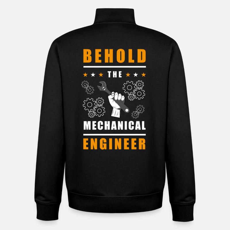 Conception d’ingénieurs mécaniques - Sweat zippé unisexe en coton bio Stanley/Stella - noir