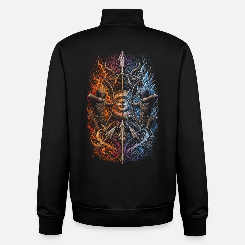 Archery Archer - Unisex Organic Zip Sweatshirt by Stanley/Stella - black