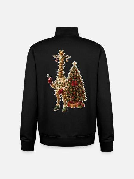 Giraffengazelle in der Lichterkettenfalle - Unisex Organic Zip Sweatshirt by Stanley/Stella - black