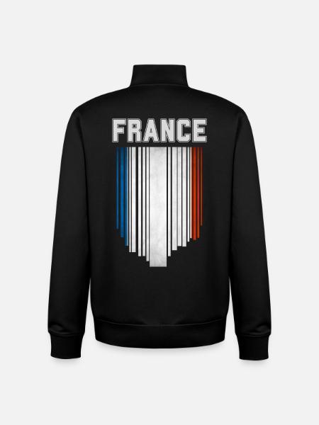 Flag of France, French pride - Unisex Organic Zip Sweatshirt by Stanley/Stella - black