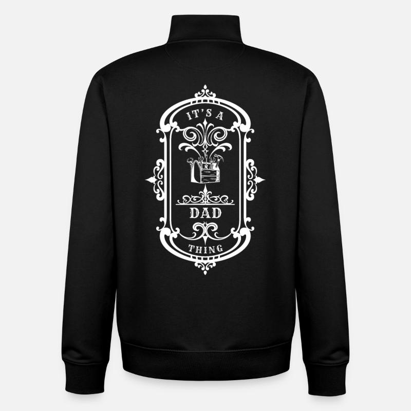 Papa-Zitat Ein Papa-Ding - Unisex Organic Zip Sweatshirt von Stanley/Stella - Schwarz