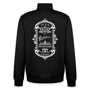 Citation de musicien Un truc de musicien - Sweat zippé unisexe en coton bio Stanley/Stella - noir - Dos - AI Model Male 185 light (185cm)
