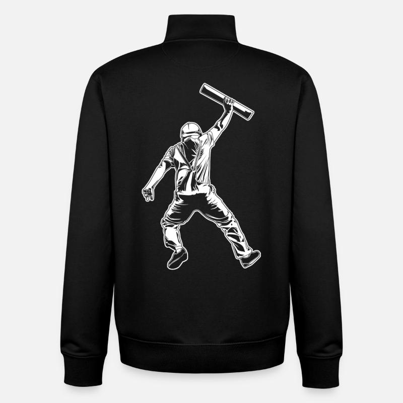 Graphisme d’architecte - Sweat zippé unisexe en coton bio Stanley/Stella - noir