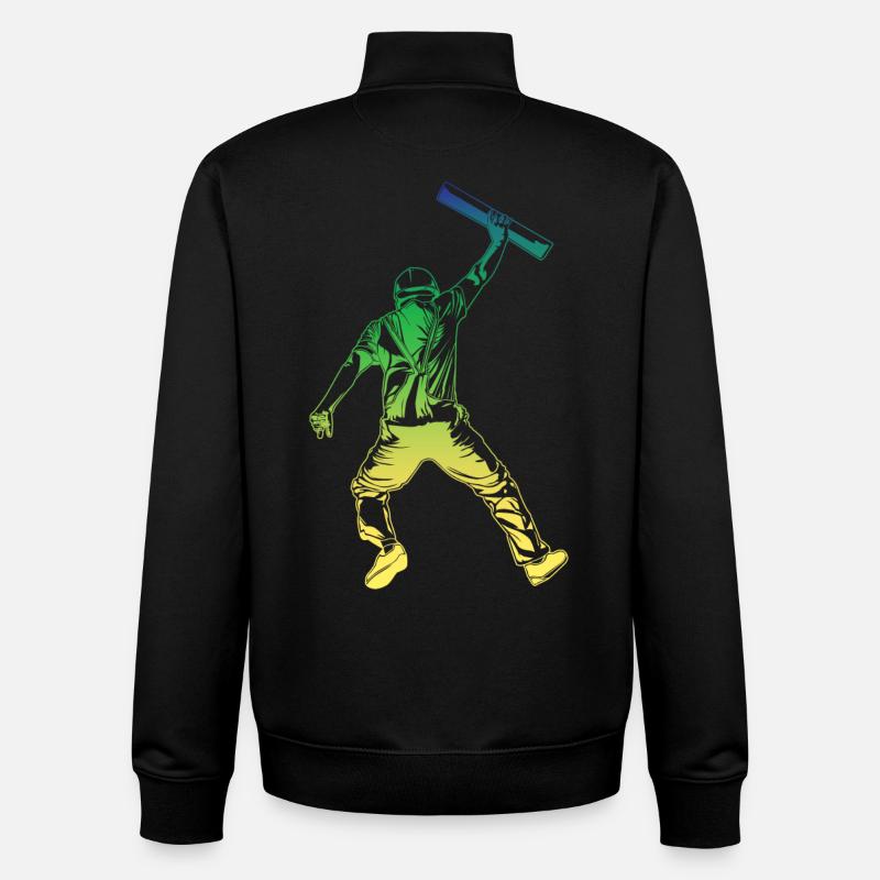 Style rétro d’architecte - Sweat zippé unisexe en coton bio Stanley/Stella - noir