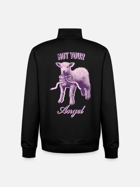 Aesthetic Lamb – Rebellious & Sweet - Unisex Organic Zip Sweatshirt by Stanley/Stella - black