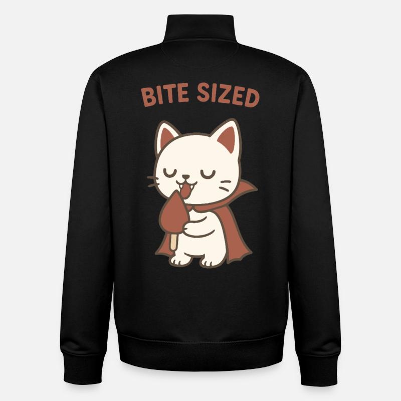 Bite Sized Kitty Popsicle - Unisex Organic Zip Sweatshirt by Stanley/Stella - black