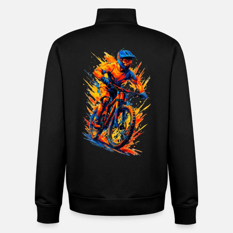 Cadeau cool pour VTTT VTT, - Sweat zippé unisexe en coton bio Stanley/Stella - noir
