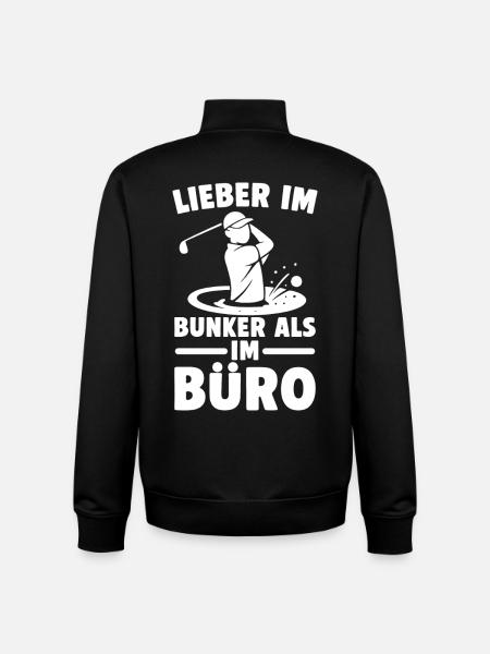 Mieux au bunker qu’au bureau - Sweat zippé unisexe en coton bio Stanley/Stella - noir