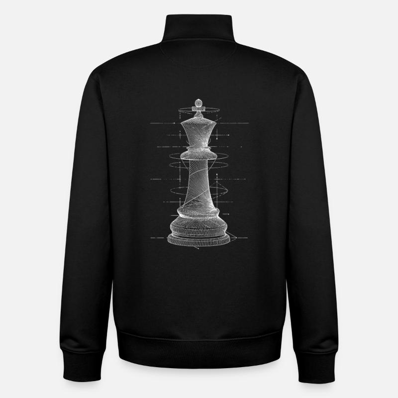 Queen Chess - Unisex Organic Zip Sweatshirt by Stanley/Stella - black