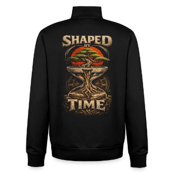 Bonsai Tree Shaped By Time - Unisex Organic Zip Sweatshirt by Stanley/Stella - black - Back - AI Model Male 185 light (185cm)