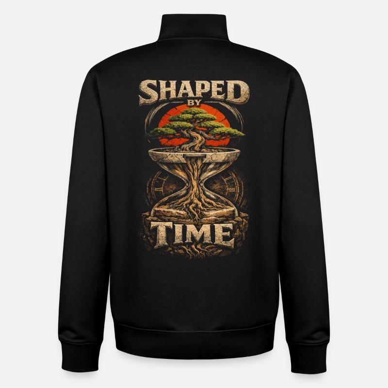 Bonsaibaum Shaped By Time - Unisex Organic Zip Sweatshirt von Stanley/Stella - Schwarz