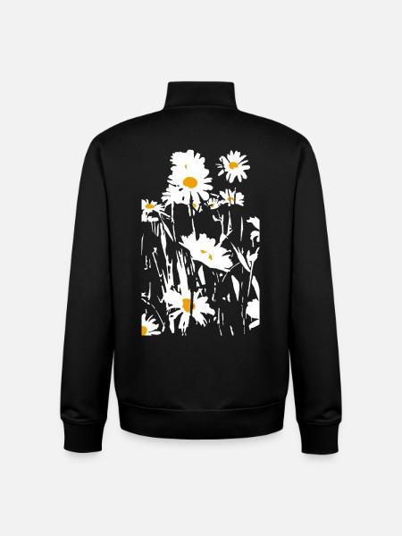 DAISIES - Unisex Organic Zip Sweatshirt by Stanley/Stella - black