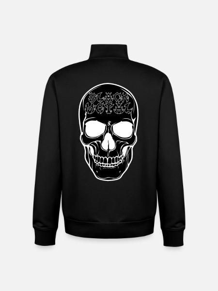 Skull Graphic Black Metal - Unisex Organic Zip Sweatshirt by Stanley/Stella - black