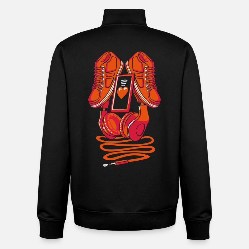 Organic hip-hop flex - Sweat zippé unisexe en coton bio Stanley/Stella - noir