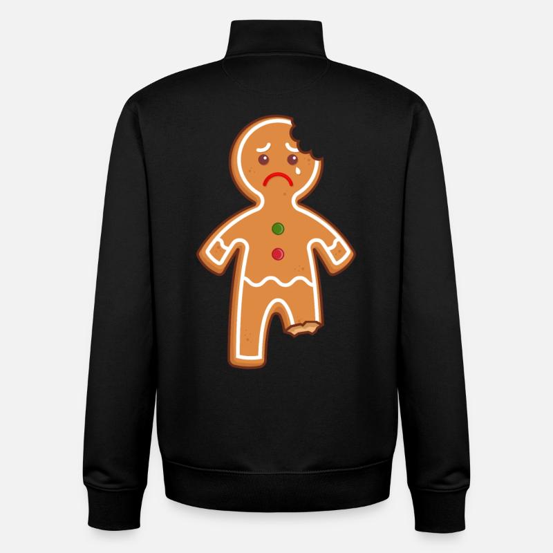 Lebkuchenmann Lebkuchen Mann Gingerbread Mi Mi Mi - Unisex Organic Zip Sweatshirt von Stanley/Stella - Schwarz