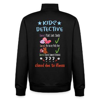 Children's Detective - Unisex Organic Zip Sweatshirt by Stanley/Stella - black - Back - AI Model Male 185 light (185cm)