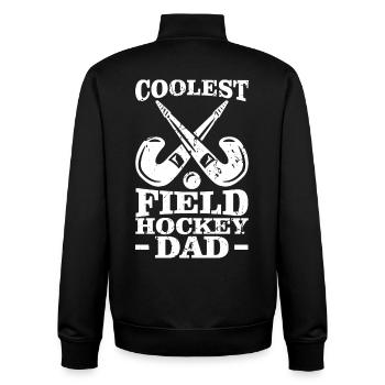 Papa de hockey le plus cool - Sweat zippé unisexe en coton bio Stanley/Stella - noir - Dos - AI Model Male 185 light (185cm)