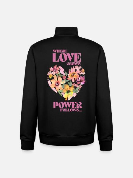 Where Love Grows, Love Follows - Unisex Organic Zip Sweatshirt von Stanley/Stella - Schwarz