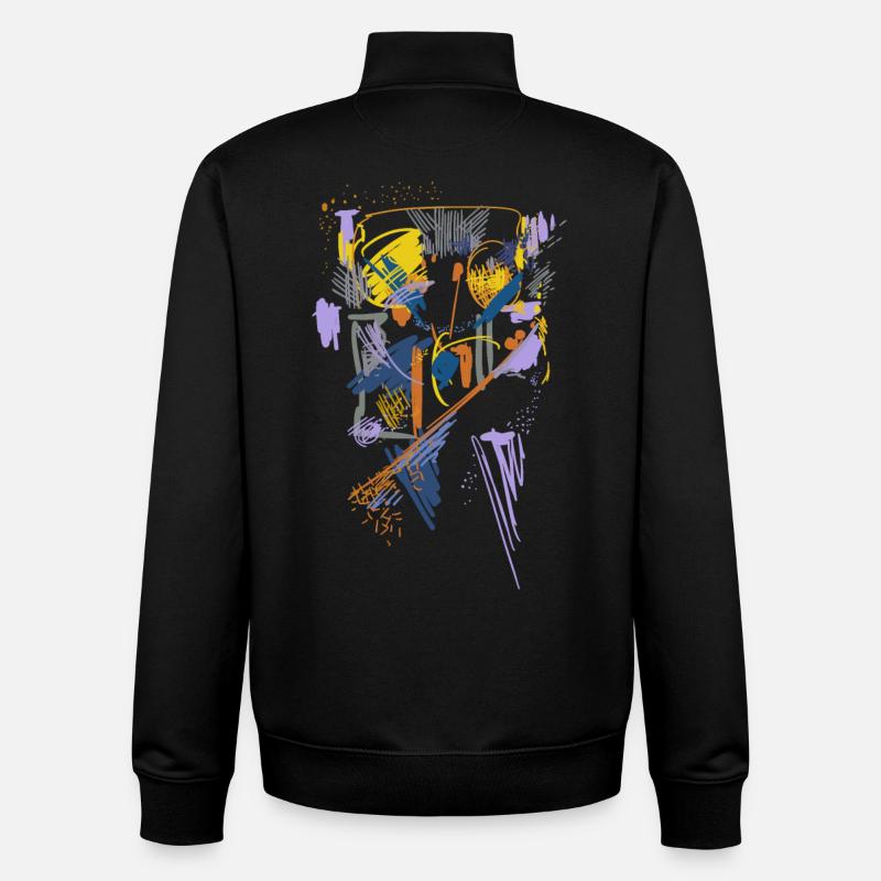 Architecture Abstrait - Sweat zippé unisexe en coton bio Stanley/Stella - noir