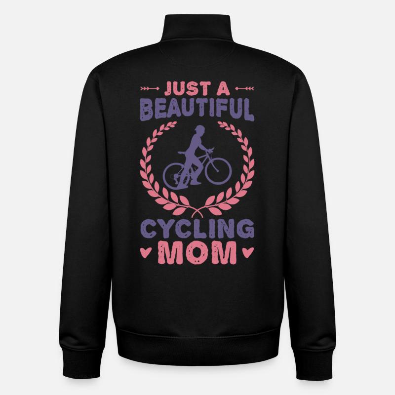 Radfahrer Mama - Unisex Organic Zip Sweatshirt von Stanley/Stella - Schwarz