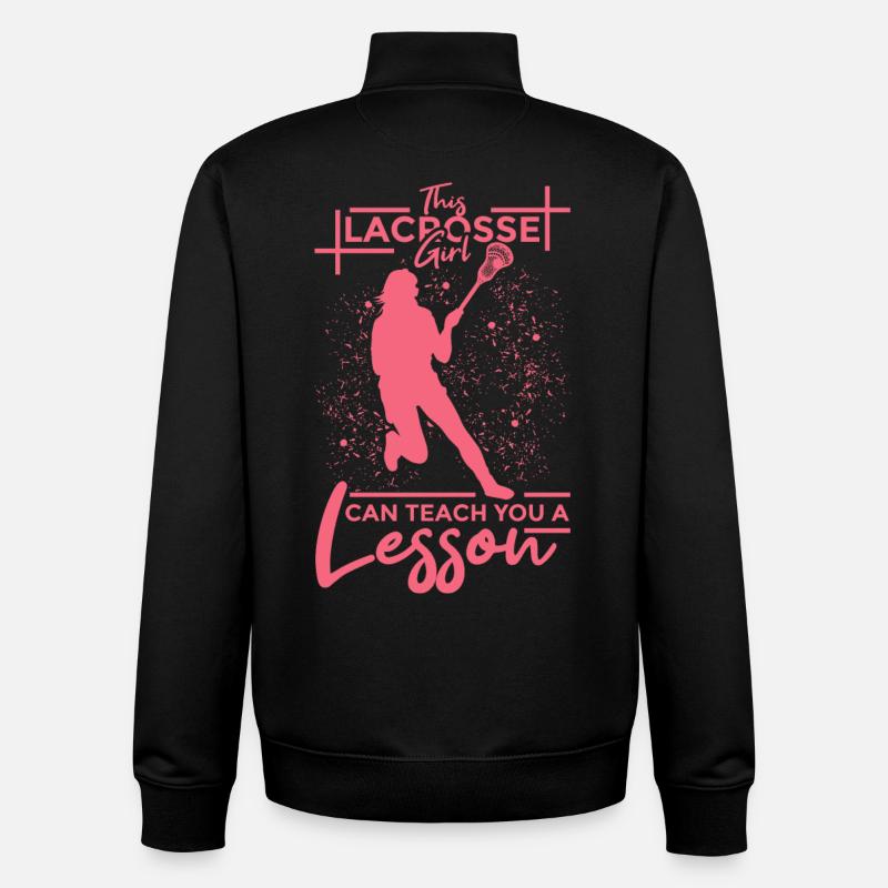 Lacrosse Mädel - Unisex Organic Zip Sweatshirt von Stanley/Stella - Schwarz