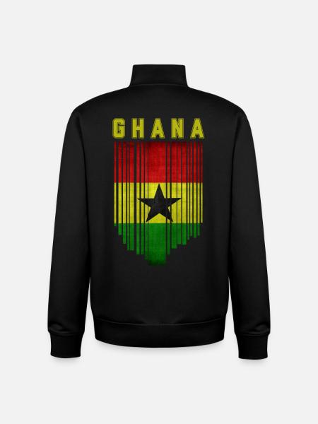 Ghana flag, Ghanaian pride - Unisex Organic Zip Sweatshirt by Stanley/Stella - black