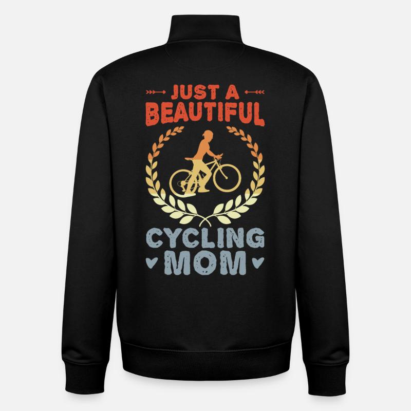 Écrou de vélo - Sweat zippé unisexe en coton bio Stanley/Stella - noir