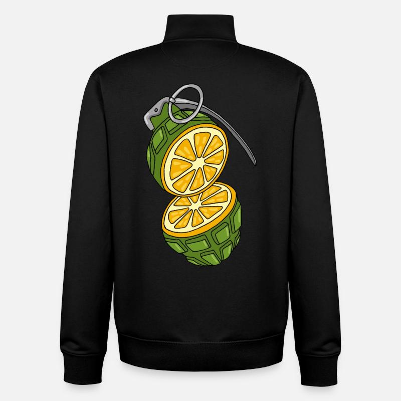 Camouflage d'une orange - Sweat zippé unisexe en coton bio Stanley/Stella - noir