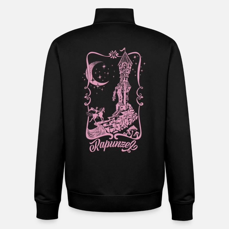 Rapunzel Turm Pink Silhouette - Unisex Organic Zip Sweatshirt von Stanley/Stella - Schwarz