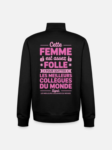 Departure Co-worker New Job Retirement - Unisex Organic Zip Sweatshirt by Stanley/Stella - black