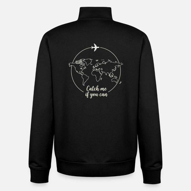 Catch me Travel Design - Unisex Organic Zip Sweatshirt von Stanley/Stella - Schwarz