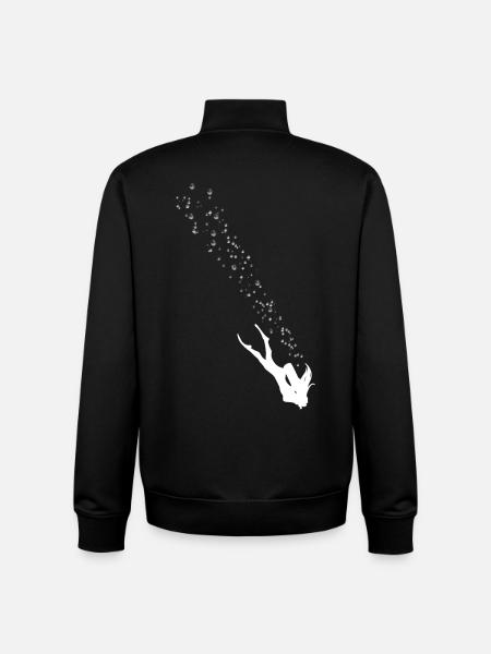 Bulles de Plongeuse - Sweat zippé unisexe en coton bio Stanley/Stella - noir