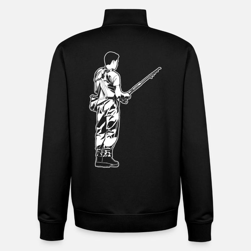 Pêcheur - Sweat zippé unisexe en coton bio Stanley/Stella - noir