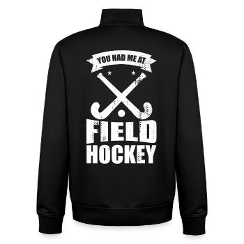 Blague sur le joueur de hockey - Sweat zippé unisexe en coton bio Stanley/Stella - noir - Dos - AI Model Male 185 light (185cm)