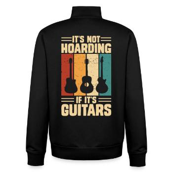 Gitarrist Gitarren  - Unisex Organic Zip Sweatshirt von Stanley/Stella - Schwarz - Hinten - AI Model Male 185 light (185cm)