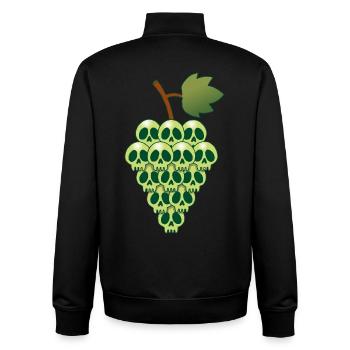 Grape skulls - Unisex Organic Zip Sweatshirt by Stanley/Stella - black - Back - AI Model Male 185 light (185cm)