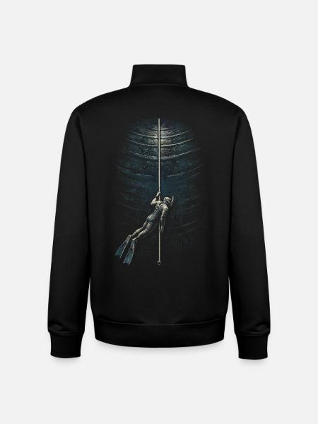 Apnée libre - Sweat zippé unisexe en coton bio Stanley/Stella - noir