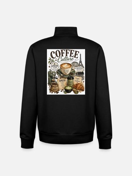 Kaffeekultur Paris Café Collage - Unisex Organic Zip Sweatshirt von Stanley/Stella - Schwarz