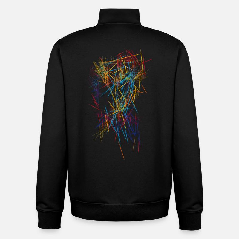Abstract - Unisex Organic Zip Sweatshirt by Stanley/Stella - black