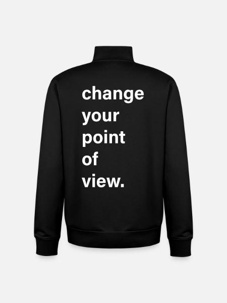 change your point of view - Unisex Organic Zip Sweatshirt by Stanley/Stella - black