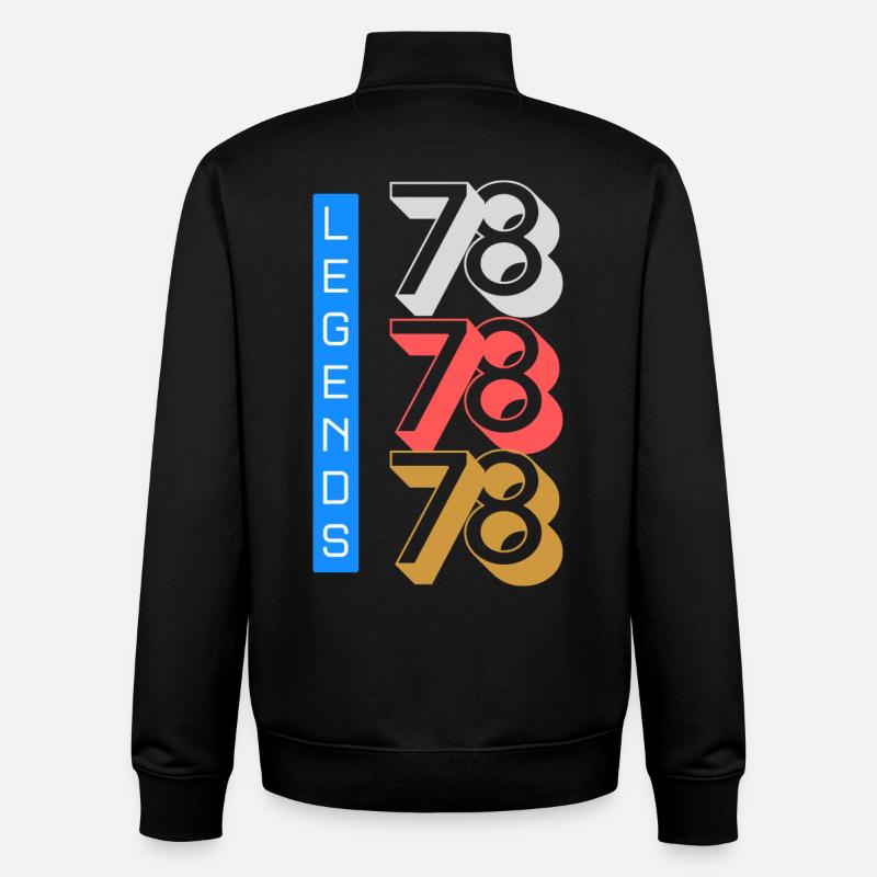 Schéma Legends 1978 - Sweat zippé unisexe en coton bio Stanley/Stella - noir