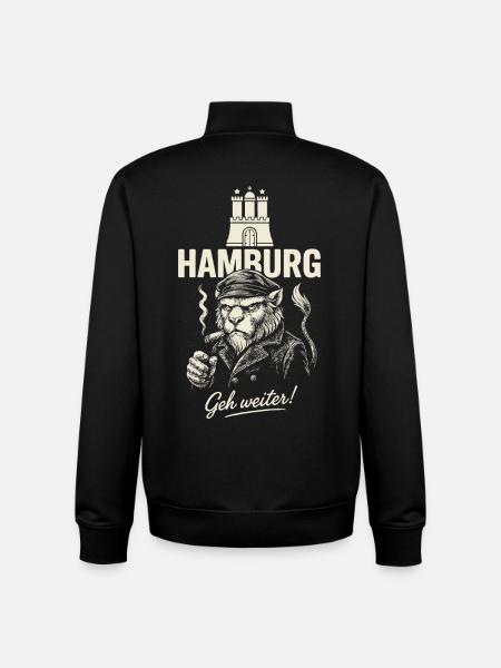 Hamburger Hafenraubein - Unisex Organic Zip Sweatshirt von Stanley/Stella - Schwarz