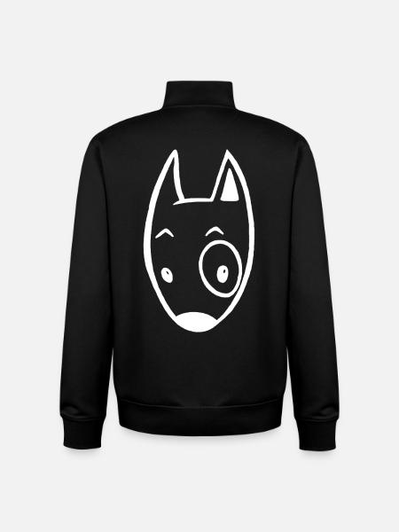 Little White Dog - Unisex Organic Zip Sweatshirt by Stanley/Stella - black